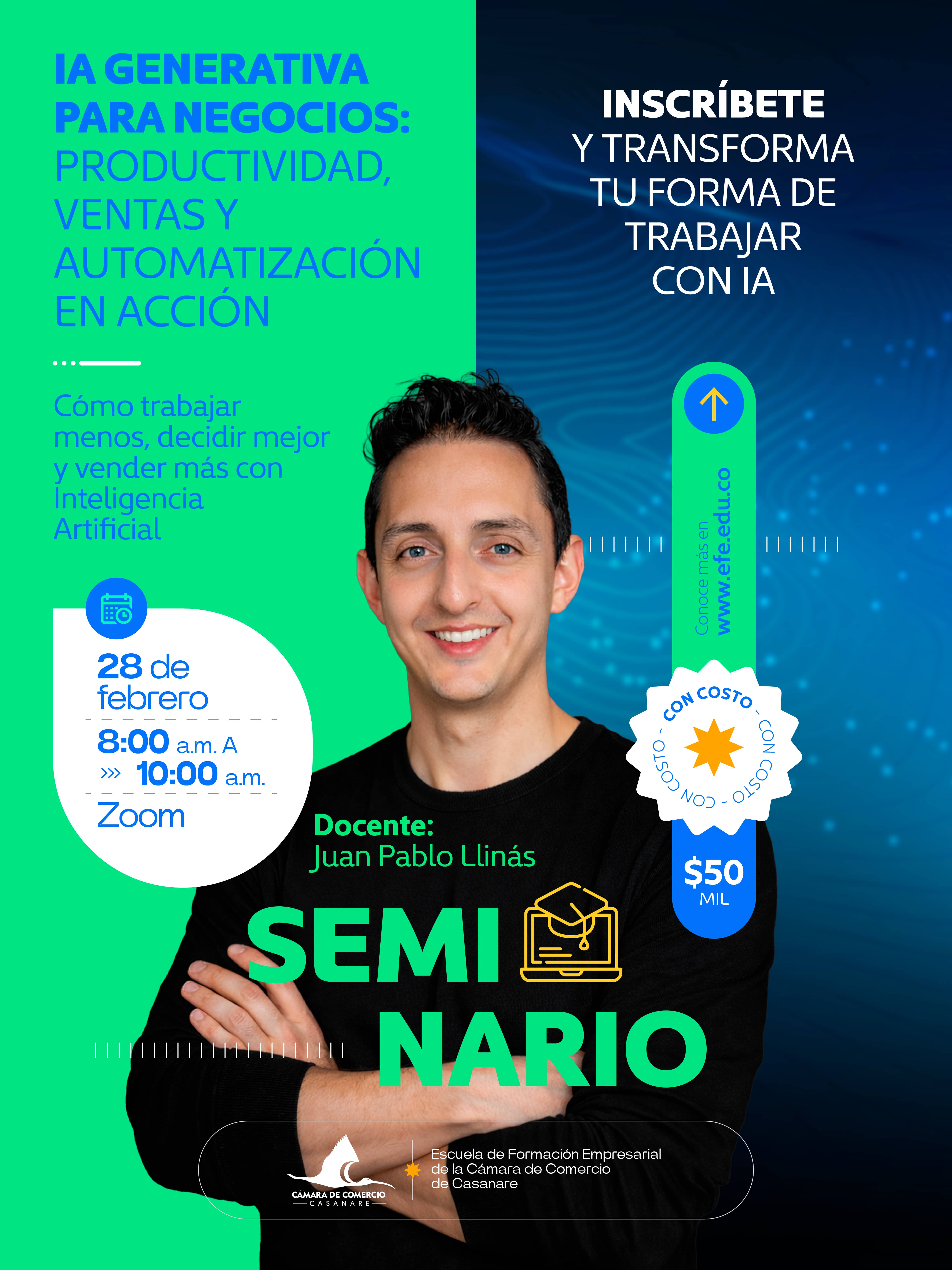 IA GENERATIVA PARA NEGOCIOS: PRODUCTIVIDAD, VENTAS Y  AUTOMATIZACIÓN EN ACCIÓN